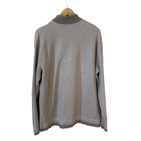 BANANA REPUBLIC Mens 100% Cotton Quarter Zip Knit Sweater Beige Size XL Pullover - Picture 2 of 11